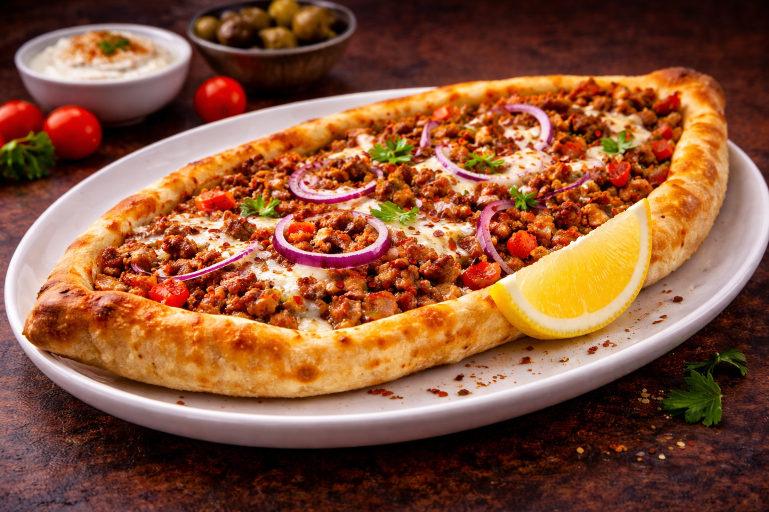 Lahmacun pizza turca