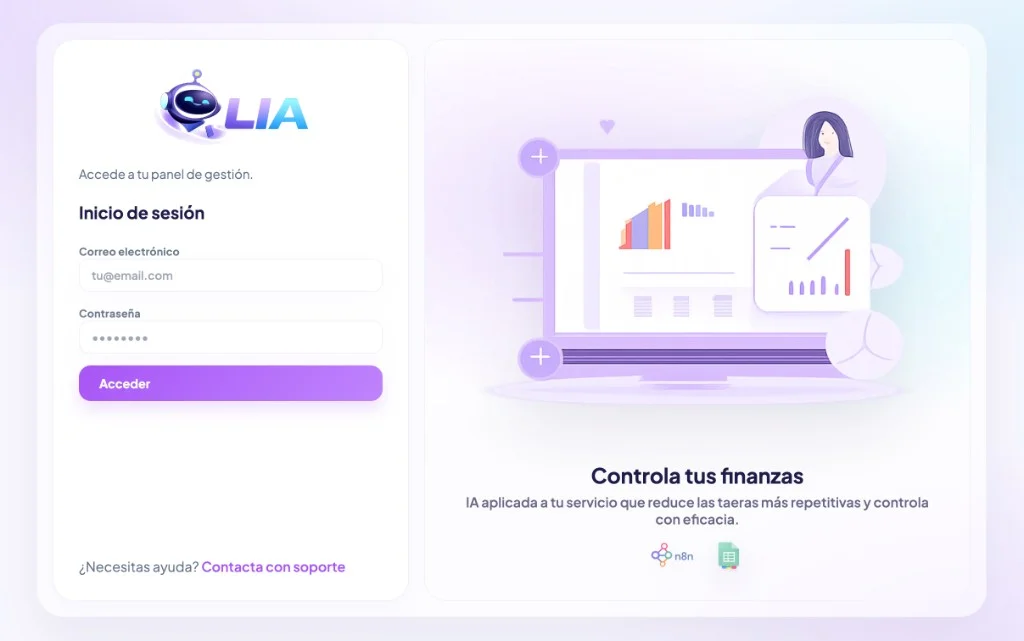 Panel de gestión personalizado — software a medida